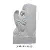 Pure White Marble Tombstone Angel Statue Graveyard Headstone