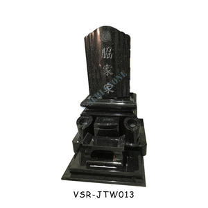 Fine-Quality Japanese Granite Etched Stone Memorial Green Tombstone