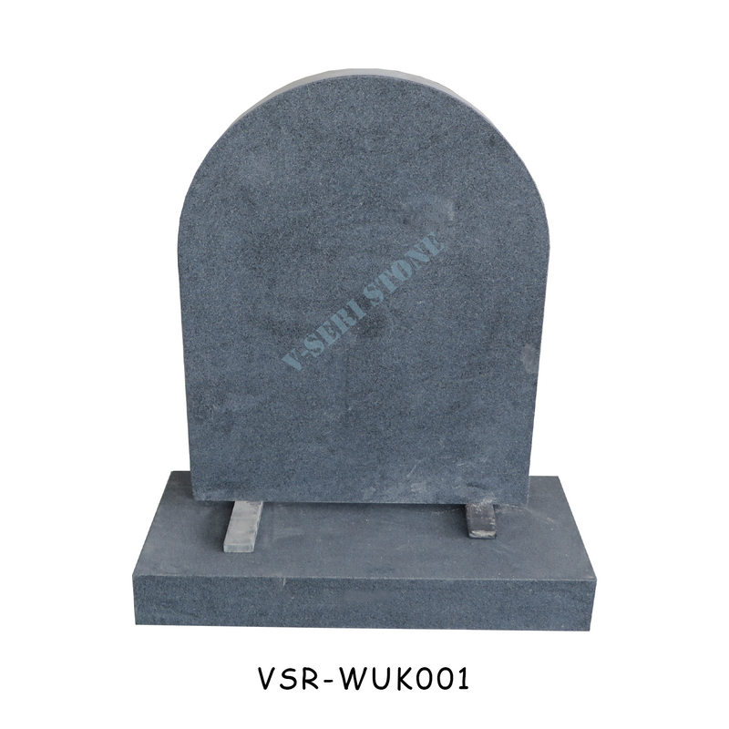Simple Small Upright Cemetery Headstones in G654 Grey Granite