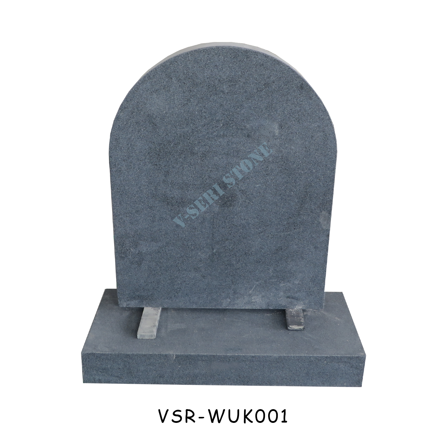 Simple Small Upright Cemetery Headstones in G654 Grey Granite