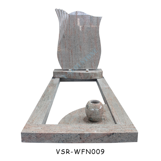 Tulip Flower Shape Granite Tombstone Romantic Pink Monuments to Honor Loved Ones