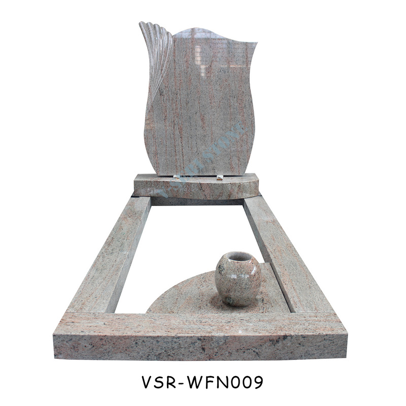 Tulip Flower Shape Granite Tombstone Romantic Pink Monuments to Honor Loved Ones