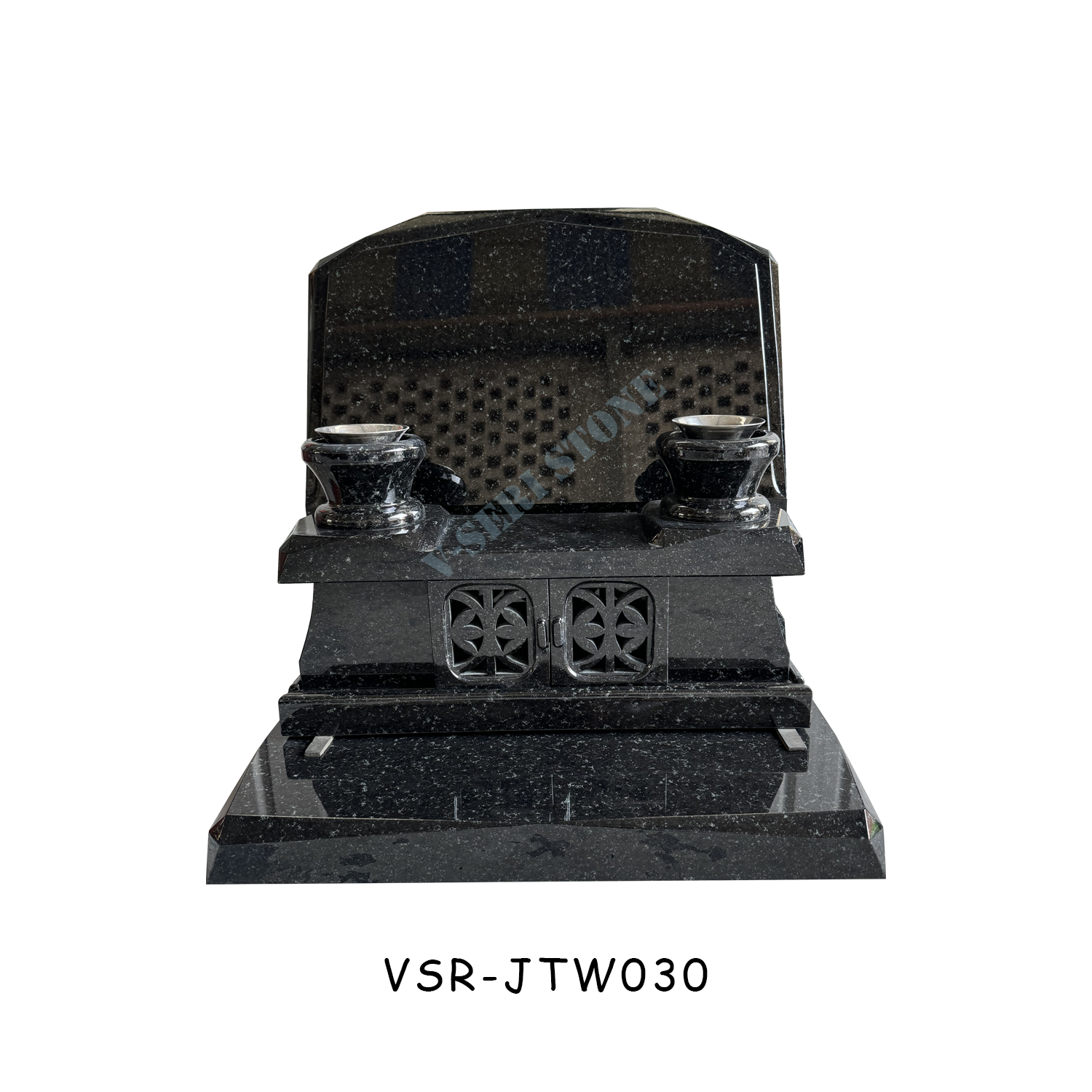 Durable Beveled Headstones Small Headstones in Deep Green Granite for Cremation