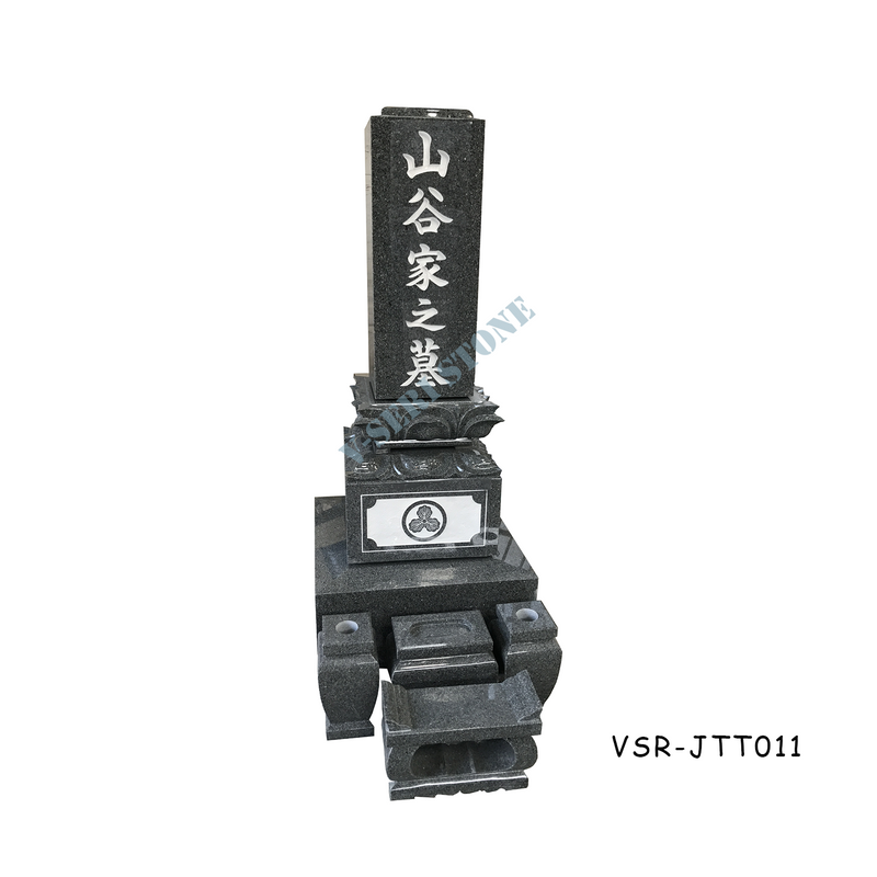 Waterproof India Granite Galaxy Grey Marble Cremation Headstones for Funeral