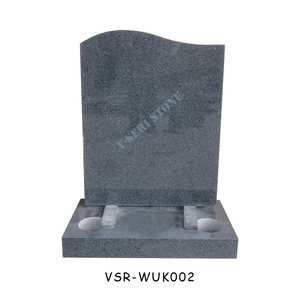 Wave Shape Design Small Stones Single Upright Headstones for Graves in G654 Granite