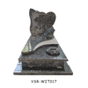 Emerald Pearl Granite Monument with Patterns Shadow Carving and Vase