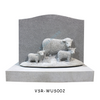 Premium Greystone Granite Tombstone Monuments Featuring Beautiful Sheeps
