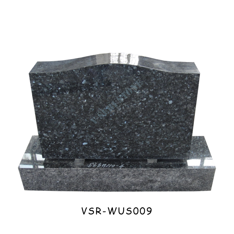Natural Stone Polished Blue Pearl Granite Monuments for Memorial