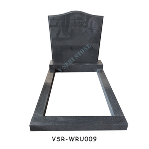 China G654 Granite Monument Wave Shaped Dark Grey Granite Headstone