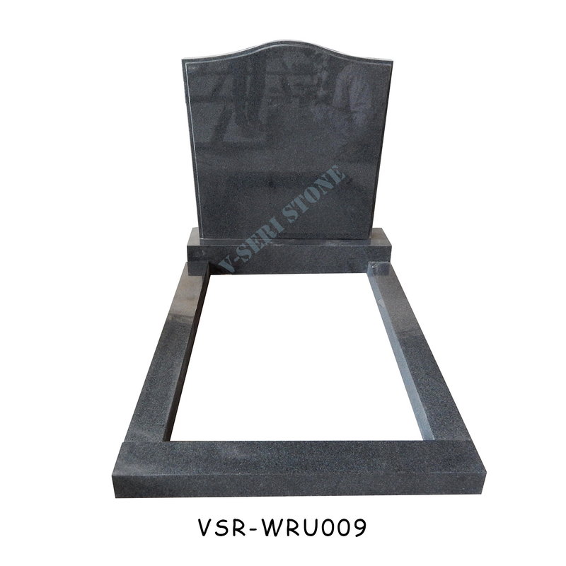China G654 Granite Monument Wave Shaped Dark Grey Granite Headstone