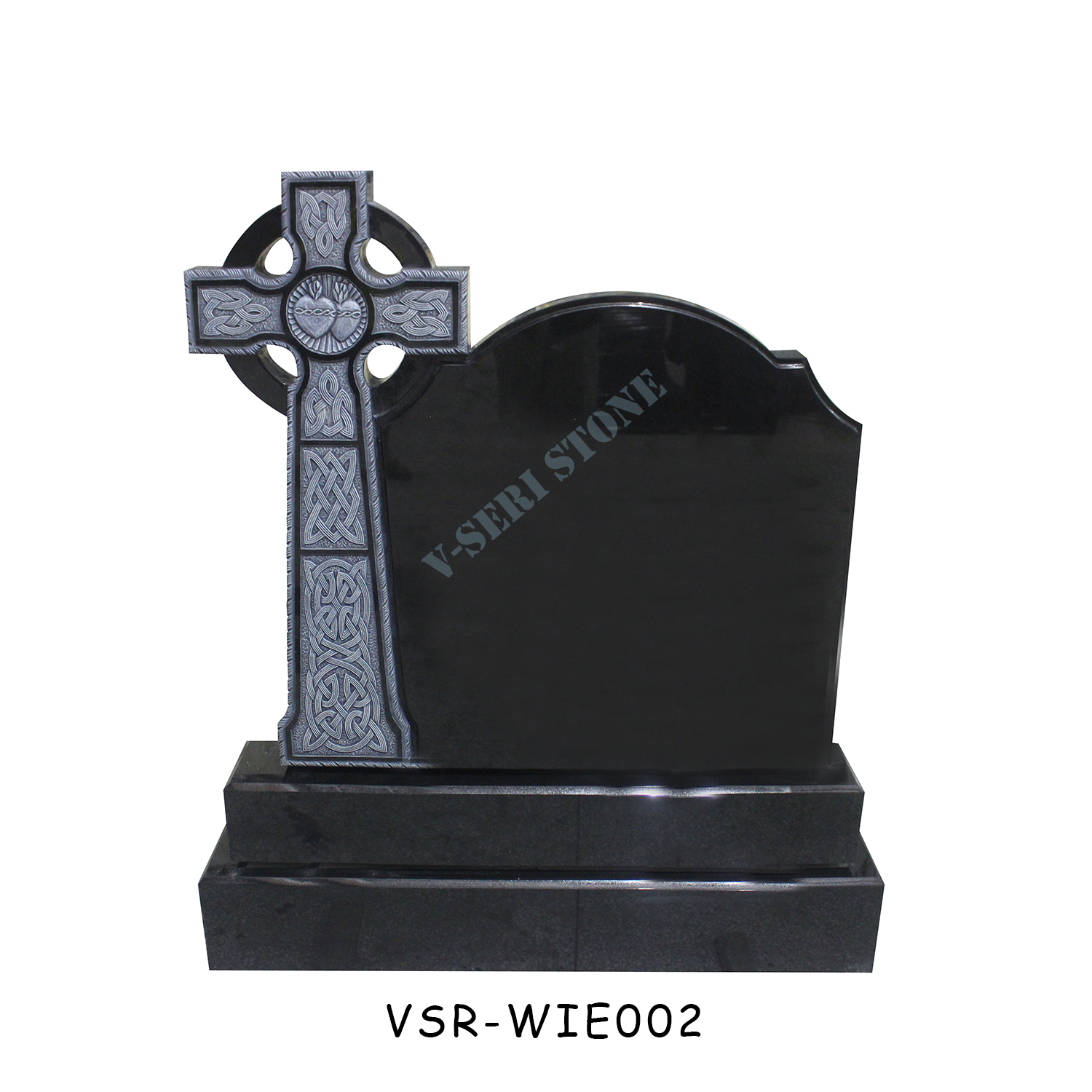 Elegant Cross-Shaped Black Granite Memorials for Lasting Tributes