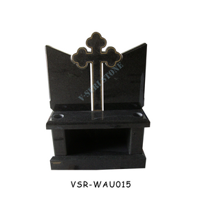 Classical Design Small Upright Black Monument Tombstone with Celtic Cross