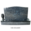 Polished Blue Pearl Granite Memorial American Tombstones with Vase