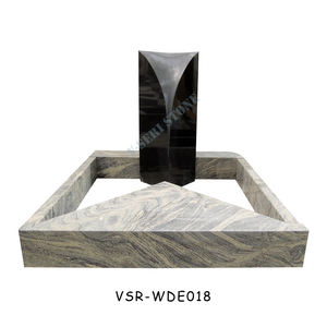 Artistic Design Black and White Granite Headstones and Monuments for Graves