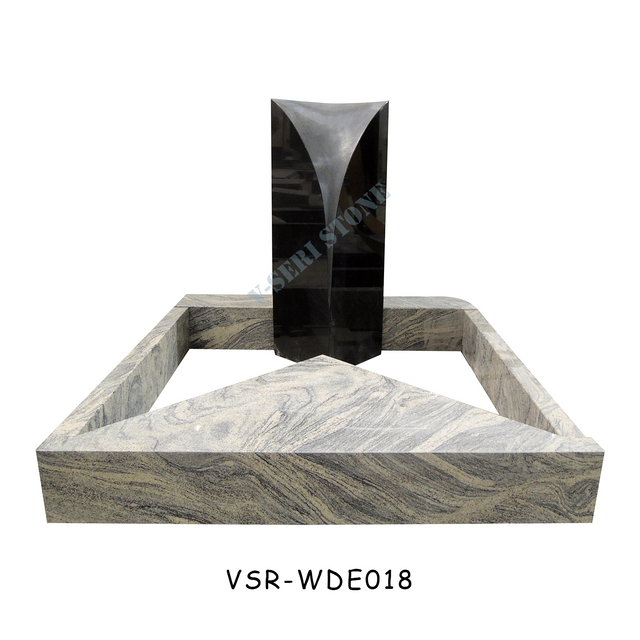 Artistic Design Black and White Granite Headstones and Monuments for Graves