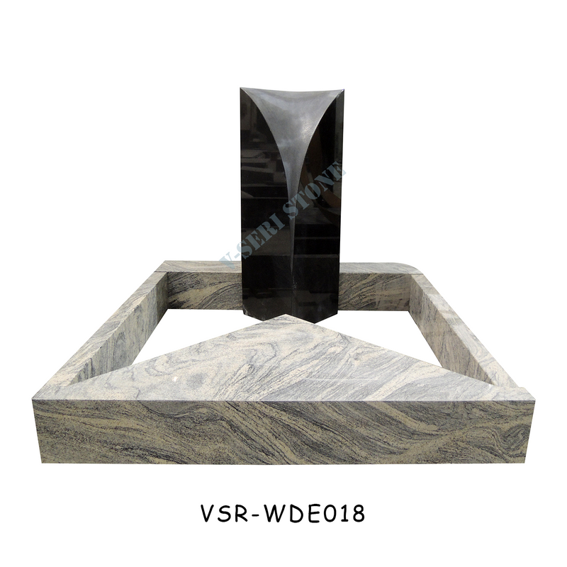 Artistic Design Black and White Granite Headstones and Monuments for Graves