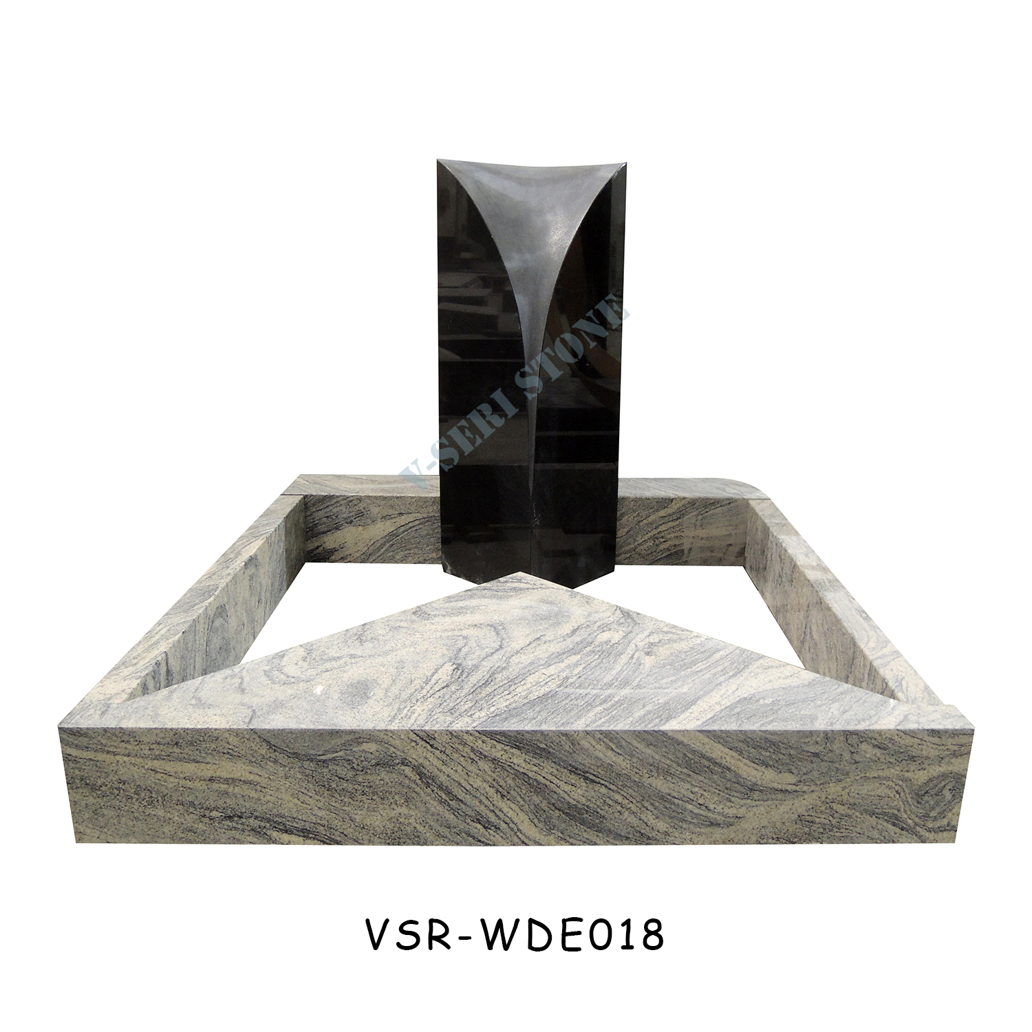 Artistic Design Black and White Granite Headstones and Monuments for Graves