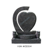 European Style Heart Shape Granite Monument in Parodiso with Granite Vases