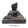 Black and Red Granite Polished Monument Headstones with Fashion Design