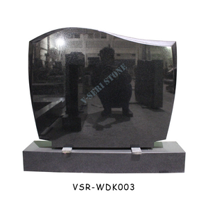 Denmark Style India Black Granite Cemetery Headstones Polished