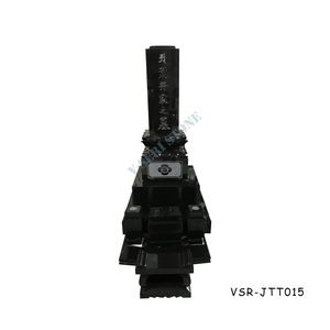 Factory Supply Japanese Stone Headstones Monuments in MU Black for Graves