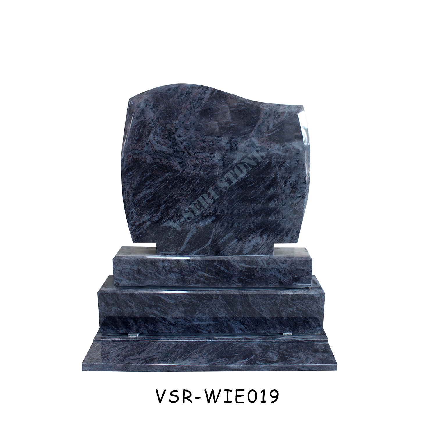 Ireland Style Granite Monument Upright in Bahamas Blue