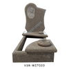Artistic Design Stone Monuments Red Granite Headstone with Goddess Sculpture
