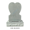 G601 Grey Granite Memorial Stones Single Heart Headstone for Cemetery