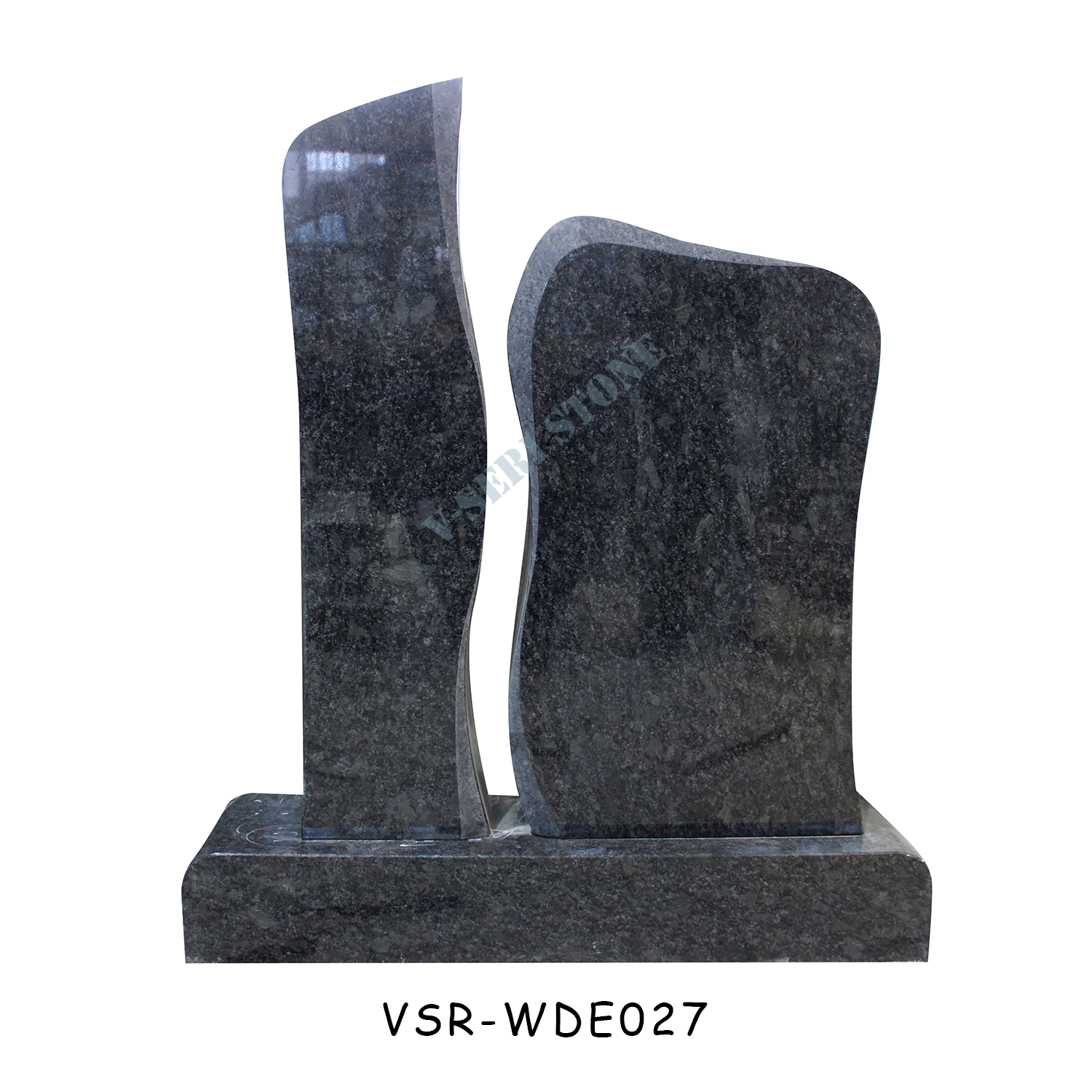 Irregular Shape Monument Memorial Gravestone in Tan Brown Granite