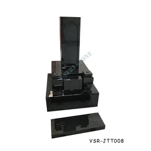 Highly Polished Black Granite Outdoor Waterproof Memorial Headstones in TBK