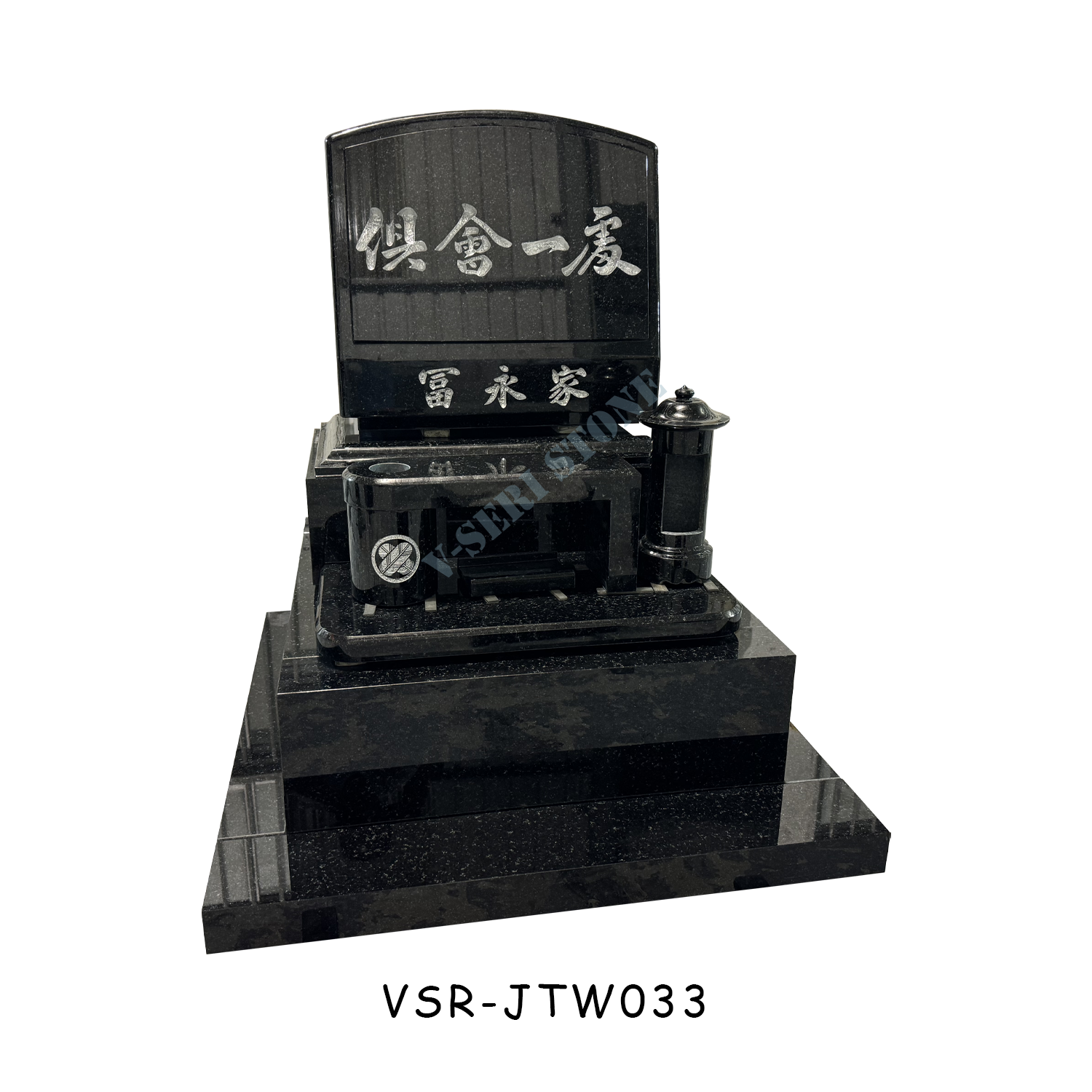 Classic Japanese Grave Stones Green Granite Etched Headstones for Cremation
