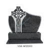 Purple Granite Gravestone Featuring an Elegant Cross