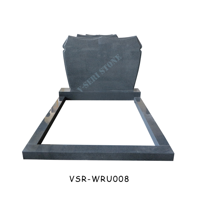 Irregular Design Memorial Stones Gray Granite Headstones for Graves