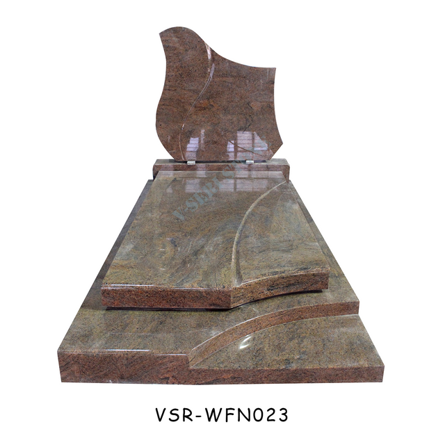 High Quality Red Granite Single Tombstone Memorial Stones for Graves