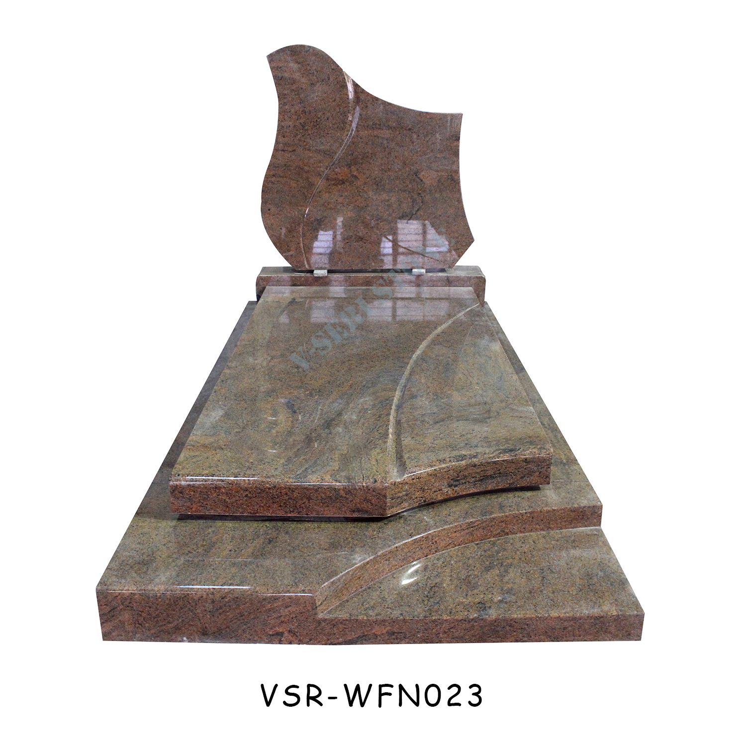 High Quality Red Granite Single Tombstone Memorial Stones for Graves