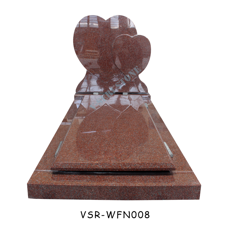 Stunning Double Hearts Design Granite Monument for Eternal Remembrance