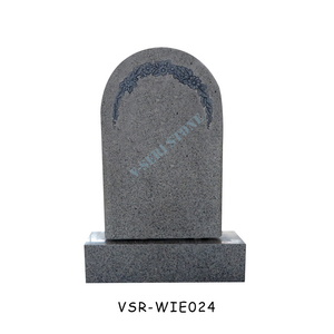 China Granite Headstone with Beautiful Flower Carvings