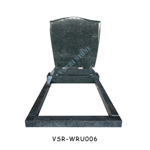 Wave Shape Green Granite Headstone Monuments for Memorial/Dead/Cemetery