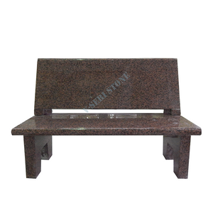 Outdoor Granite Red Chairs in the Park or Courtyard