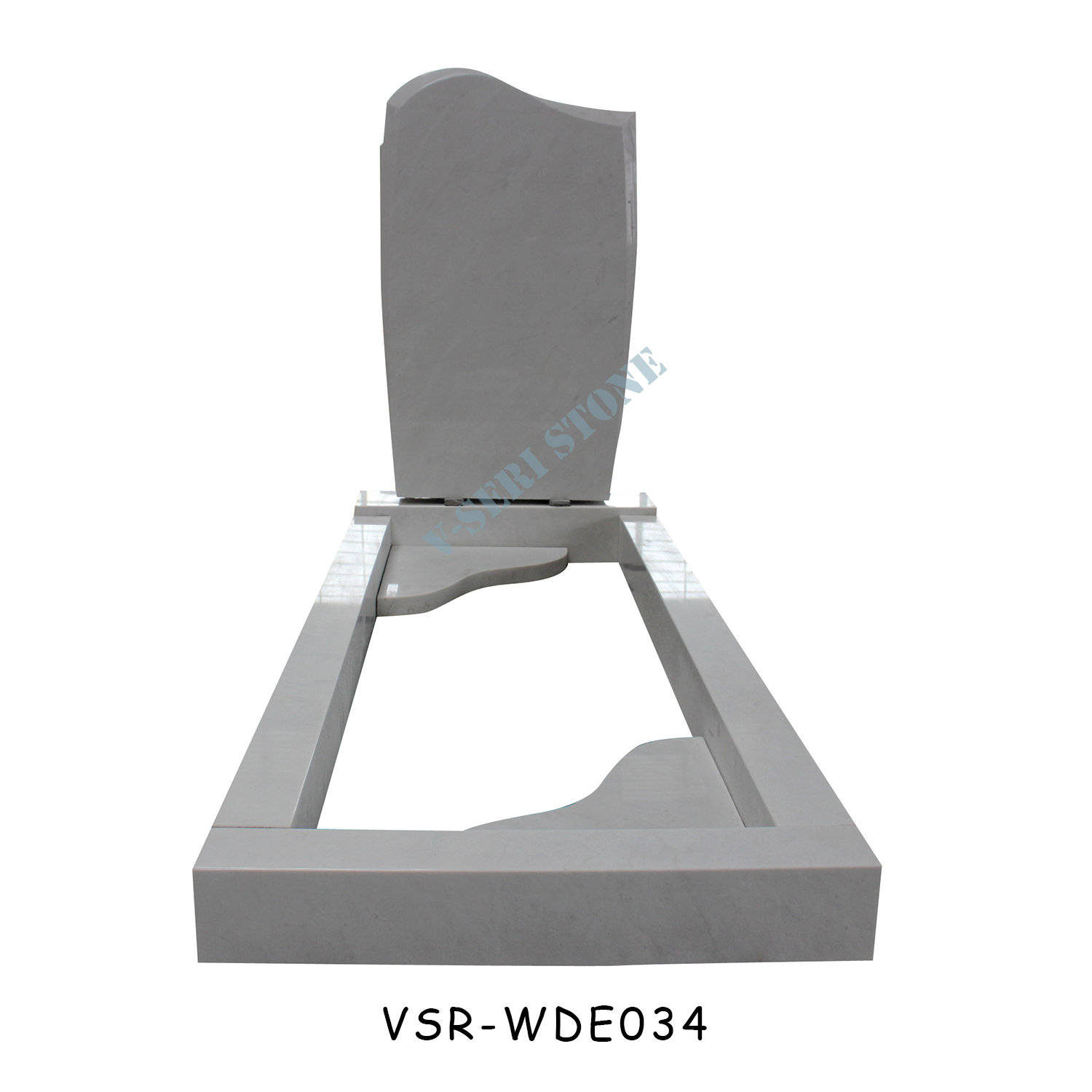 Durable Polished White Marble Monument Stones Cemetery for Garden