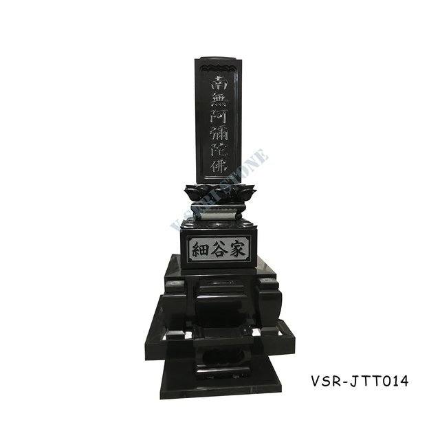 Wear-Resisting India Black Granite Graveyard Tombstone Headstone in MU