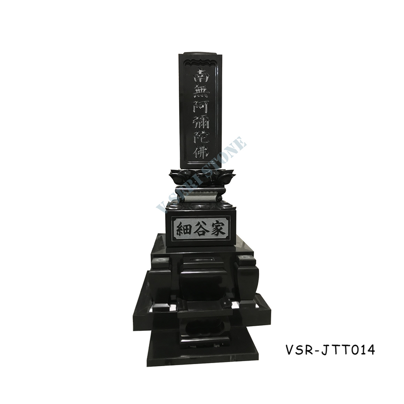Wear-Resisting India Black Granite Graveyard Tombstone Headstone in MU
