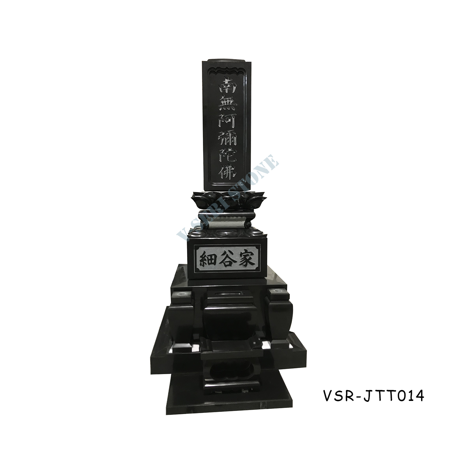 Wear-Resisting India Black Granite Graveyard Tombstone Headstone in MU