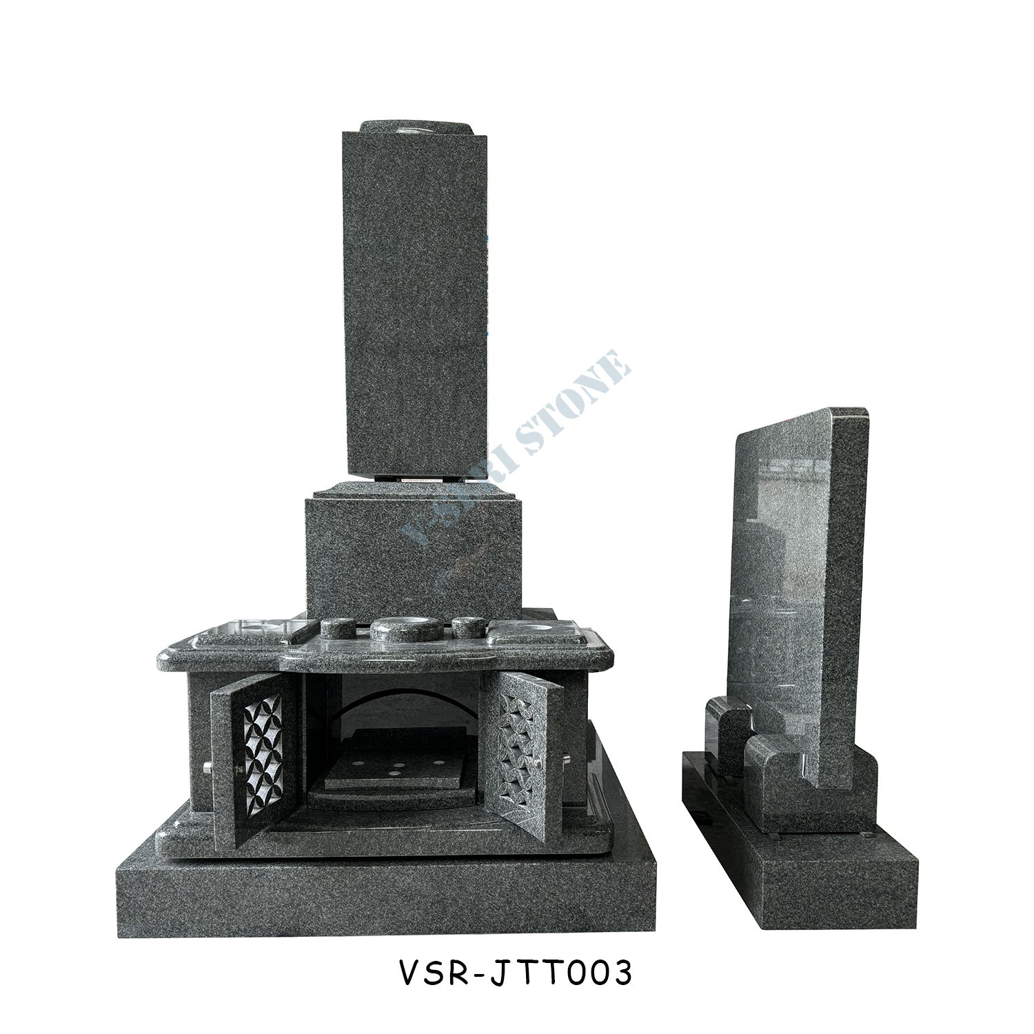 Advanced Grey Color Granite Monuments Tombstone in Indian Granite BAN