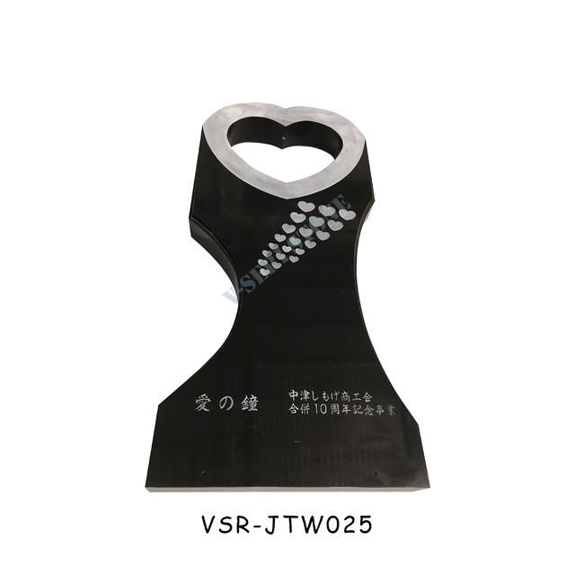 India Black Granite Monument Heart Shaped Gravestone for Garden