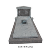 Classic and Contemporary Purple Granite Monument with Vases