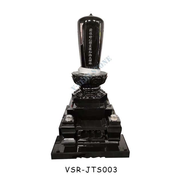 Premium Quality India Black Granite Tombstones for Japanese Tradition