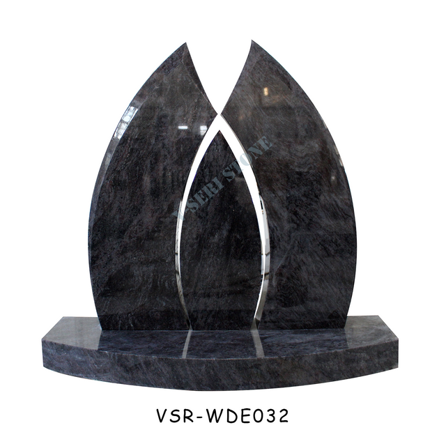  European Granite Blue Headstone Tombstone Small Gravestone