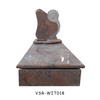 European Multicolor Red Granite Headstone Carved Father Stone Monuments for Graves