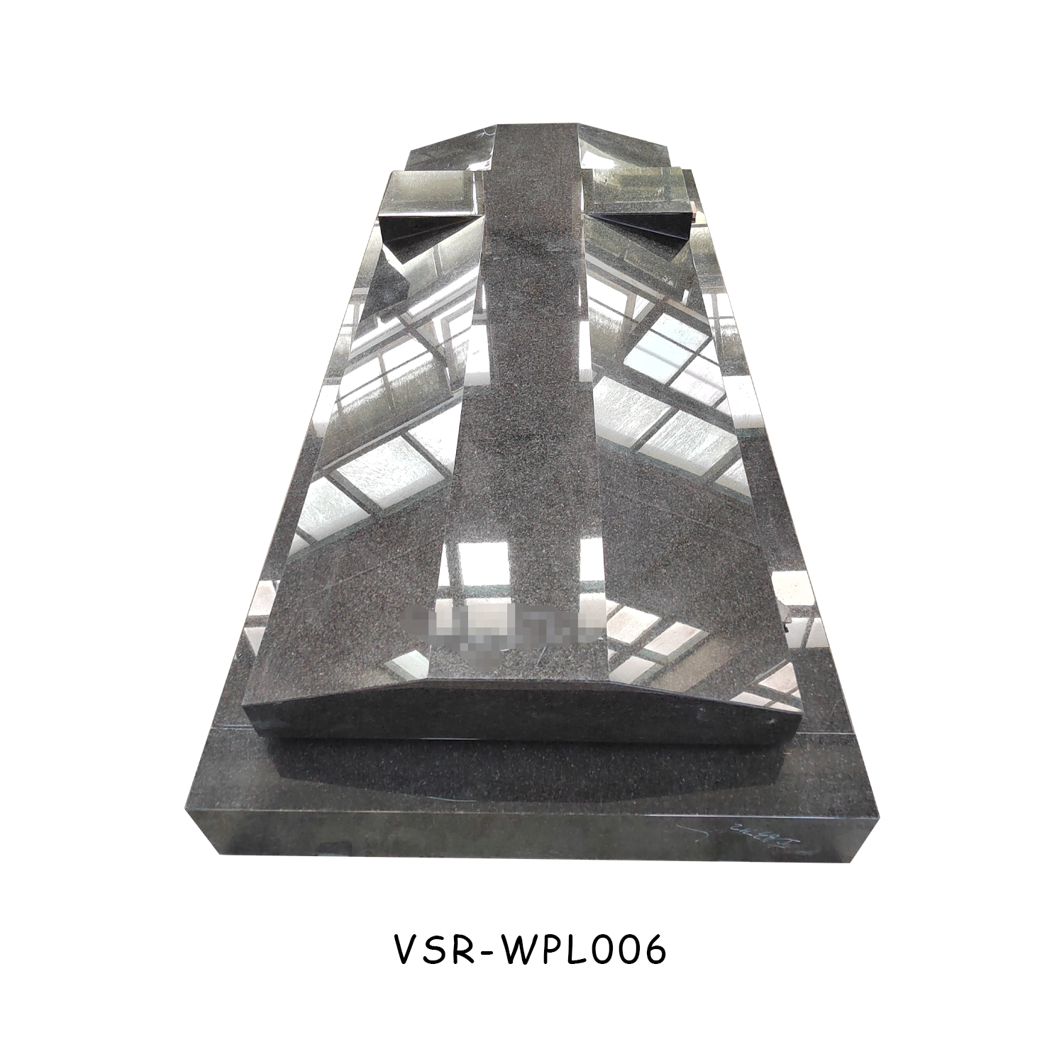 High Quality Black Granite Stone in Ground Headstones for Garden